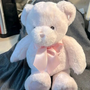 Bearington Baby's First Teddy Bear Pink Plush Stuffed Animal 12”